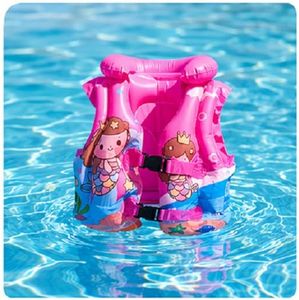 TRADY Kids Swim Vest Jacket for 2–6 Years, Inflatable Float Jacket with Adjustable Safety Buckles, Lightweight Swimming Life Jacket for Boys & Girls Pool Beach Use