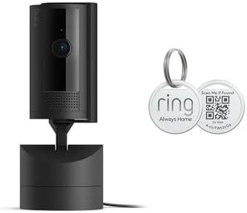 Ring Pan-Tilt Indoor Cam, Black with Ring Pet Tag