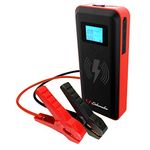 Schumacher SL1643 Lithium Wireless Portable Power Pack and 2000A 12V Jump Starter, for 10.0L Gas | 10.0L Diesel Engines - Jump Start Car, and Truck Batteries – Wireless Charging, Red; Black