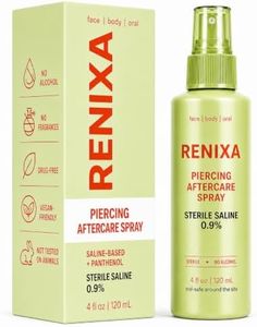 Piercing Aftercare Spray - Sterile Saline Solution with Panthenol, Aloe Vera & Tea Tree Oil - Sea Salt Cleaner for Bumps & Keloid Bumps - Nose, Lip, Body & Ear Piercing Cleaner