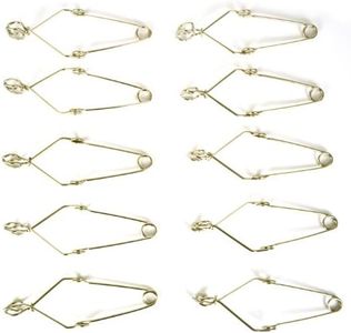 Eisco Labs Stoddard Test Tube Clamp, Stainless Steel with Finger Grips, 6" Length - Lab Pack of 10