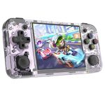 RG35XX H Retro Handheld Game Console, 3.5 Inch IPS Screen Linux System Retro Video Game Console with 64G TF Card Pre-Installed with 5500+ Games, Support HDMI TV Output 5G WiFi Bluetooth 4.2 (Purple)
