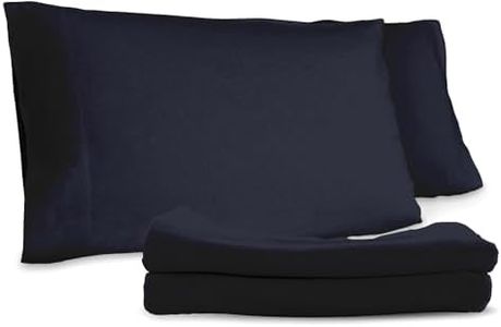 Organic Flannel Pillowcases Standard Set of 2 - Ultra Comfortable 100% Organic Cotton Pillow Cases Standard Size with Premium Smooth Brushed Finish and Envelope Closure (Navy, Standard)