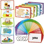 Coogam Sight Words Educational Flashcards - 220 Dolch Sightwords Game with Pictures & Sentences,Literacy Learning Reading Cards Toy for Kindergarten,Home School Kids 3 4 5 Years Old