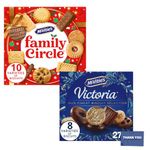 McVitie's Biscuit Bundle - Victoria Chocolate (275g) & Family Circle Assortments (400g), Classic Chocolate and Biscuit Combo