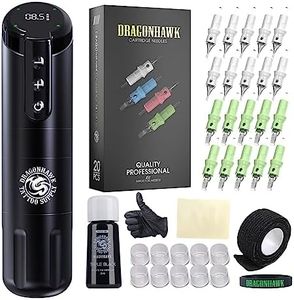 Dragonhawk X2 Tattoo Pen Kit, General Tattoo Kit, Rotary Tattoo Machine Gun Kit, Tattoo Cartridges Needles Supply Great for Tattooist