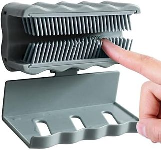 Kucucyle 2-in-1 Shower Hair Catcher Wall, Reusable Wavy Shower Drain Strainer, Foldable Storage, Snare Protector (Grey)