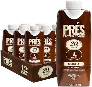 PRÉS Protein Coffee - Real Cold Brew with Decadent Cocoa - 20g Ready To Drink Protein - 1g Sugar - 100 Calories - No Added Sugar, 99% Lactose Free Keto Friendly Proffee - 11 FL OZ - 12pk Mocha