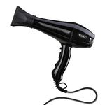 Wahl 05439-1024 Super Dry 1800 Watts Professional Styling Hair Dryer with Tourmaline Technology, Black, 3 Heat Settings 2 Speed Settings, 2.4 m long cord, Cold Shot Button to Prevent Hair Damage, Secondary Thermal fuse for Overheat Protection