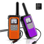 NXGKET Walkie Talkies for Kids Adults, 5 km Long Range, Rechargeable, Outdoor, Toys, Gifts, 2 Pack