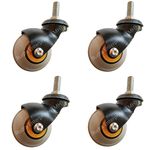 Ball Caster Wheel Thread/Screw - Heavy Duty 360 Degree Moving Swivel Castor Wheel with 50 mm 200kg Capacity for Office Chair Wheels,Trolley, Desk Chair - Set of 4