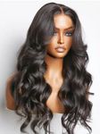 Ying Guan 13x4 Body Wave Lace Front Wigs Human Hair 250 Density, 20 Inch HD Transparent Lace Frontal Wigs Human Hair Glueless Brazilian Virgin Human Hair Lace Front Wigs Pre Plucked with Baby Hair