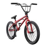 Mongoose Legion L10 Kids Freestyle Sidewalk BMX Bike, Beginner Riders, Boys and Girls, 20-inch Wheels, Hi-Ten Steel Frame, Micro Drive 25x9T BMX Gearing, Red