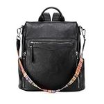 RAVUO Backpack for Women, Anti Theft Backpack Purse Casual Leather Rucksack Shoulder Bag Fashion Ladies Travel Backpack Black