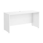 Bush Business Furniture Credenza Desk, Computer Table for Home or Professional Office, Wood, White, 60W x 24D