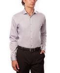 Calvin Klein Men's Dress Shirt Xtreme Slim Fit Non Iron Herringbone, Smoke, 17.5" Neck 36"-37" Sleeve