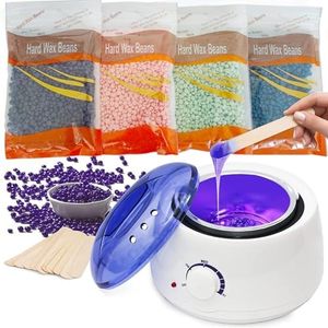 AISky 2024 Waxing Kit for Women,Waxing Kit for Brazilian Wax,Wax pot Heater with Wax Beans,Wax warmer for Sensitive Skin Hair Removal,Easy to Use Wax Melt Warmer.AU Plug (White)