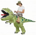 FXICH Inflatable Dinosaur Costume Blow up Dinosaur Costume Outfit Funny Halloween Dino Costume Suit (green),dinosaur costume for adult:150cm-190cm