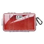 Pelican 1060 Micro Case - for iPhone, Cell Phone, Gopro, Camera, and More (Maroon Red/Clear)