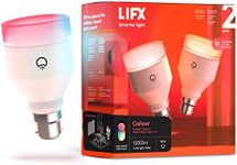 LIFX Colour 2-Pack, A60 1200 Lumens [B22 Bayonet Cap], Billions of Colours and Whites, Wi-Fi Smart LED Light Bulb, No bridge required, Compatible with Alexa, Hey Google, HomeKit and Siri