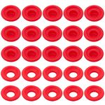 CKANDAY 50 Pieces Silicone Rubber Gaskets Washer, 2 Types High Pressure Leak-proof Seals for EZ Cap Swing Flip Top Bottle Seals Gasket for Home Brew Beer Soda Bottle Sealing, Red