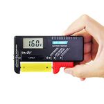 Favengo Battery Tester Universal Battery Checker Household Battery Volt Checker Tester with Accurate Digital Screen Multi Size for AA AAA C D 9V 1.5V and Button Cell Batteries (Model: BT-168D)