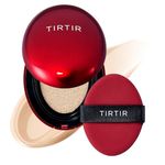 TIRTIR Mask Fit Red Cushion Foundation | Full coverage, Weightless, Skin fit, Satin Glow Finish, Korean Makeup, beauty, Tattoo cover up, Buildable (#17N Vanilla, 18g)