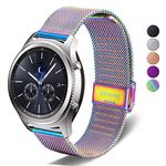 SPINYE Band Compatible for Galaxy Watch 46mm, 22mm Stainless Steel Metal Mesh Strap for Samsung Gear S3 Frontier/Classic/Moto 360 2nd Gen 46mm Women Men, if Applicable (Purple)