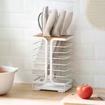 Poeland Knife Block Kitchen Knife Holder Storage Organizer