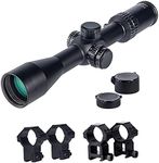 FOCUHUNTER Riflescope 3.5-14X44mm Scope Rapid Rangefinder Illuminated Red Reticle with Weaver/Picatinny Rail Mounts for Hunting, with FFP