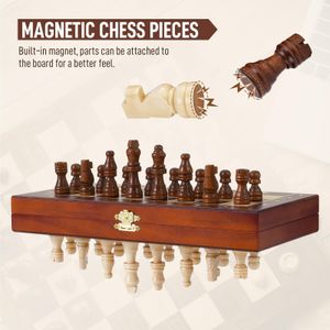 Peradix Wooden Magnetic Chess Set – Portable Board Game