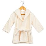 Masilo Organic Cotton Hooded Bath Robe for (6 to 12 months) baby, Unisex - Cream