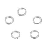 VALYRIA Sterling Silver Split Jump Ring Connector Charm Jewelry Findings,10pcs 7.0mmx0.7mm