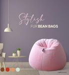 Mollismoons Bean Bag XXXL Size for Adults & Kids Fur bin Bag Luxury Bean Bag Chair (Pink, Bean Bag Without Beans Cover(Assembly Required))