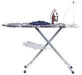 Jaimini Press Table with Cotton Cloth Storage, Foldable & Board Black (114 x 45 cm) (Black)