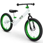 Green Pro Balance Bike for Big Kids and Kids with Special Needs - 16" No Pedal Glide Training Bicycle For Children Ages 5,6,7,8. Peddle-Less Bike Made For Fun Learning.