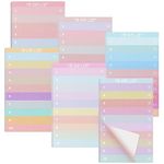 Toplive 300 Sheets To Do List Notepads Colorful Daily Planner Check List Planning Note Pad Checklist for Office College Classroom, 6 Pack