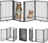 HIDOG Metal Freestanding Dog Gate w