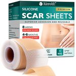 Silicone Scar Sheets,Silicone Scar Tape(1.6"x 60" Roll-1.5M), Reusable And Effective Scar Removal Sheets, Silicone Scar Removal Sheets For Surgical Scars,Healing Keloid, C-Section, Tummy Tuck