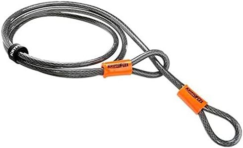 Kryptonite 2T Kryptoflex 1007 Looped Cable, 220 cm x 1 cm Size