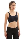 Panache Women's Non-Wired Sports Bra, Opaque, Black, 40E