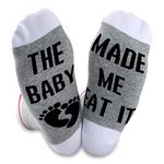 Funny Mommy To Be Gift New Mom Socks The Baby Made Me Eat It Novelty Expecting Mom Socks (Baby Made Me Eat It)