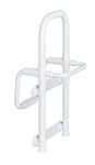 WENKO 8110100 Bath Safety Rail Secura - Adjustable, 120 kg Load-Bearing Capacity, Aluminium, 23 x 52.5 x 24.5 cm, White