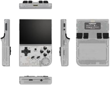 LKOHJF Anbernic RG35XX Handheld Game Console Retro Games Consoles with 3.5 Inch IPS Screen 64G TF Card 5474 Classic Games 2100mAh Battery Support Linux, HDMI and TV Output White