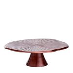 Old Dutch Antique Copper Lily Pad, 14½" D. Cake Stand Serving, 14.5-Inch