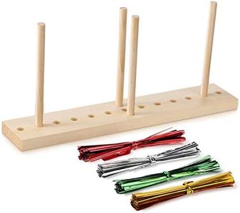 WILLBOND Bow Maker for Ribbon Wreath Wooden Maker Tool with U-Shaped Scissor and Twist Ties for Making Bows DIY Crafts Christmas Party Decorations Hair Corsages(Gold, Silver, Red, Green)