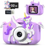 Teslahero Kids Camera Toys,Children Digital Video Camcorder Camera Gift for Girls Boys 3-12 Age Kids,Chritmas Birthday Festival Present for 3 4 5 6 7 8 9 10 11 12 Year Old Toddler Child (Purple)