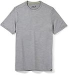 Smartwool Men's Short Sleeve Tee Slim Fit Base Layer Top, Light Gray Heather, M