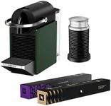Nespresso Pixie Coffee Pod Machine Bundle by Krups, includes Milk Frother, Caramello Pods and Arpeggio Pods - XN3063G2