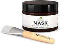 Isabella's Clearly MASK, Deep Pore Cleansing Charcoal Face Mask with Anti Ageing Hyaluronic Acid | Natural Skin Care for Wrinkles, Blackheads, Large Pores, Acne | Includes Applicator Brush